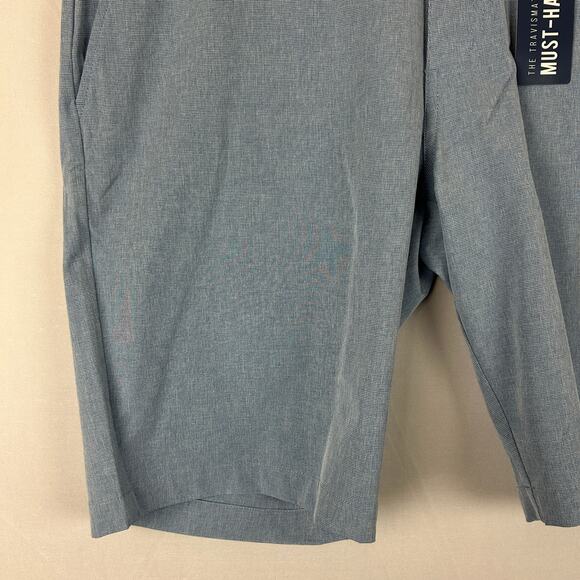 Travis Mathew Beck Shorts Blue 10" Inseam Golf Tennis Chino 1MM208 Men's Size 33 - Picture 3 of 9